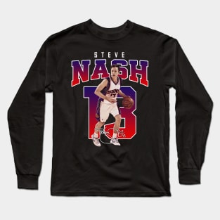 Steve Nash Basketball Legend Signature Vintage Retro 80s 90s Bootleg Rap Style Long Sleeve T-Shirt